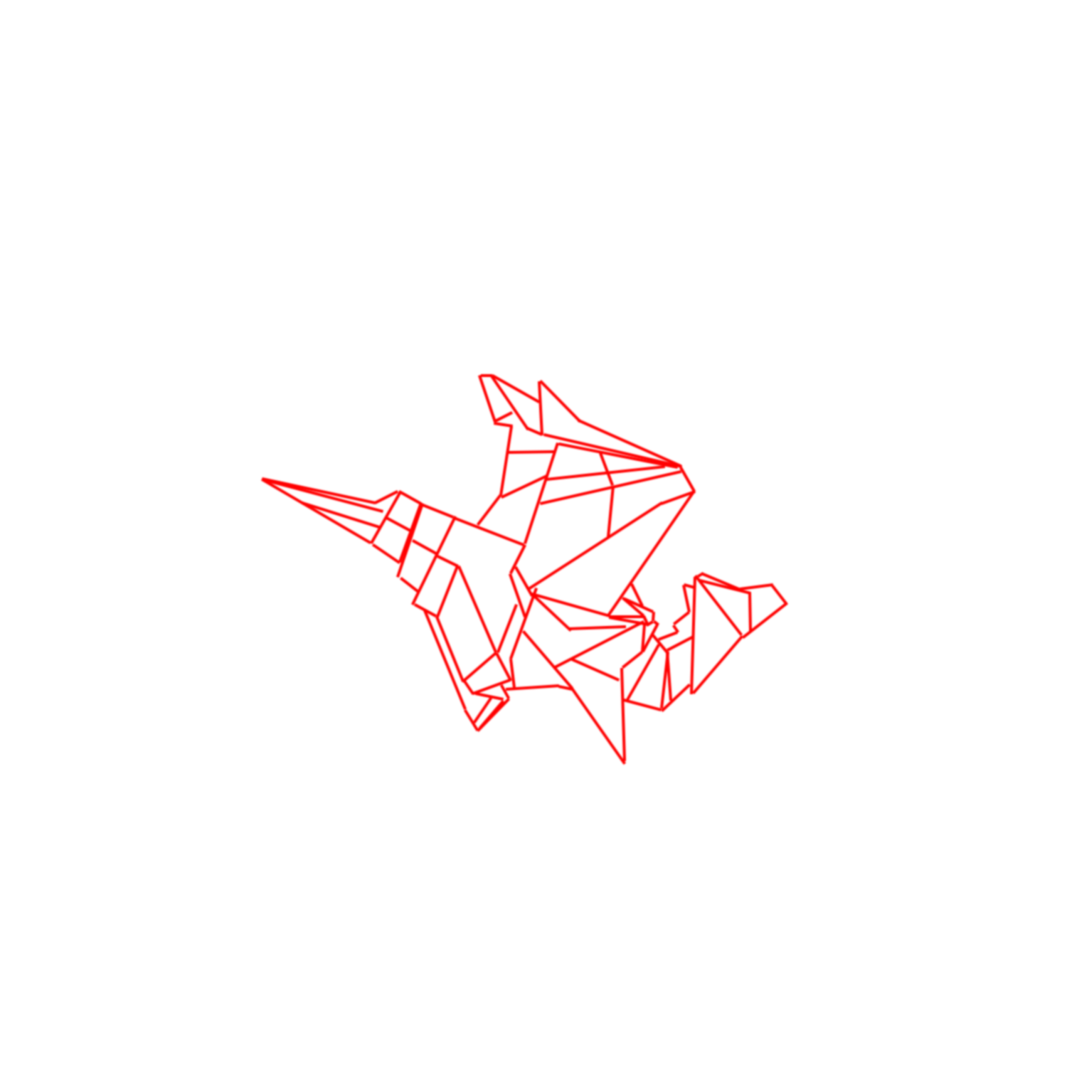 orgami crane diagram